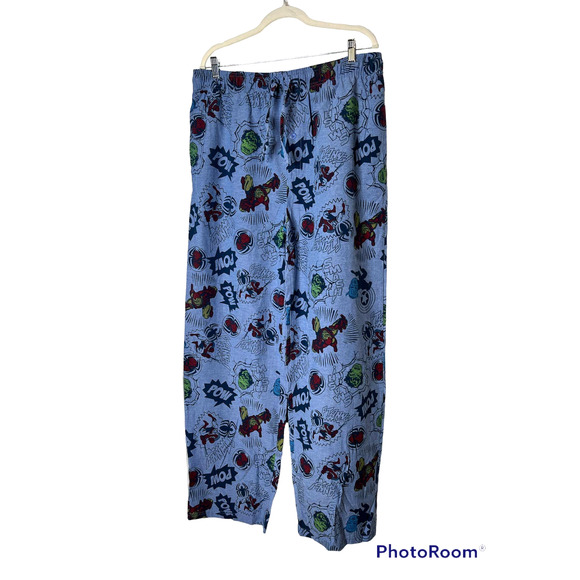 Marvel Lounge or Sleeping Pants with Marvel Super Heroes in Blue Size 2X 44-46 - Picture 1 of 5